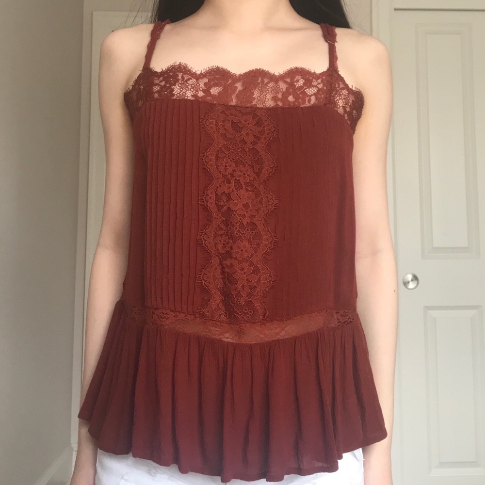 American Eagle Lace Trim Cami Top